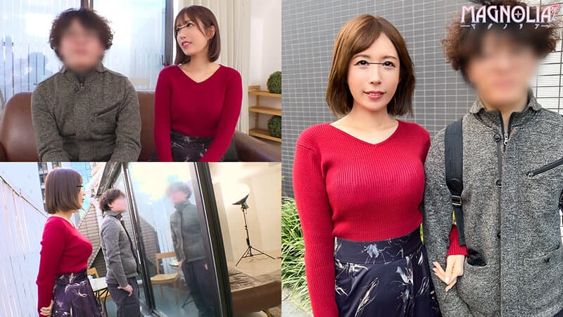 『清楚な人妻限定！マジックミラー越しに居る旦那の前でノーハンドコンドーム装着チャレンジ！』押しに弱い巨乳人妻！肉厚な尻に敏感マ●コ！旦那の視線を気にしながらも快感には抗えない！遂にはゴムを外して禁断の生ハメ不倫セックス！【街角素人モニタリング…彩奈リナ