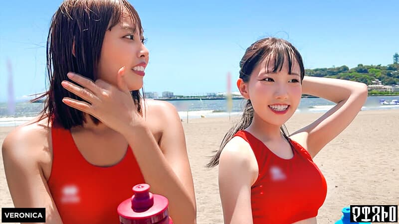 小麦色ボディがエロい！ビーチバレー美少女4人にガンガン中出しした夏の夜【つばき/なな/なの/ちなみ】Ver.なの＆ちなみ