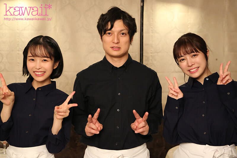 「わたしたち2人…どっちとHしたいかちゃんと選んで！」終電なくなりバイト女子2人の部屋に…豊満爆乳と華奢美乳のWボディに興奮した僕は後先考えず一晩中モウレツにハメ狂った... ひなたなつ 羽月乃蒼