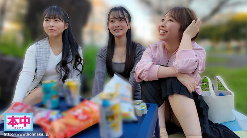 女だけで花見してるグループをナンパした結果 宍戸里帆 花守夏歩 本城はな