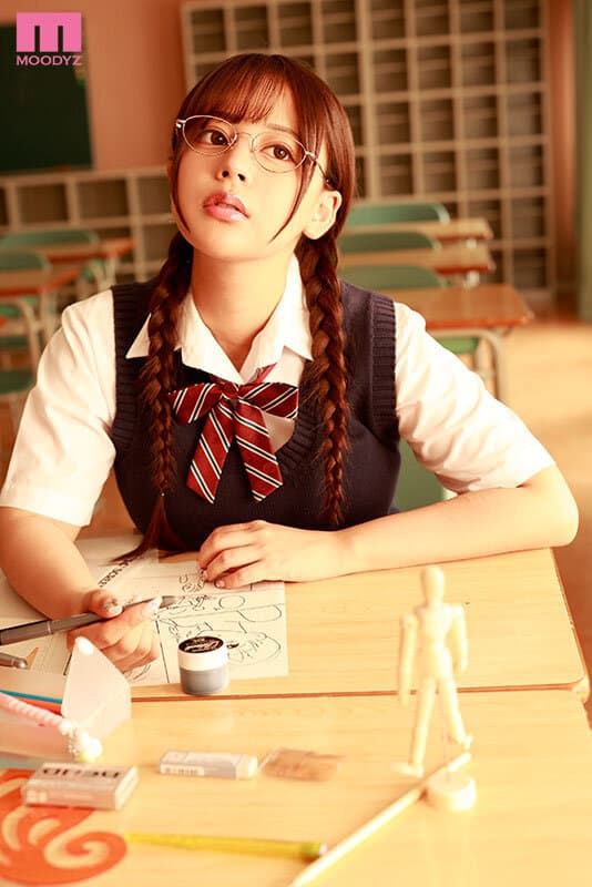 エロ漫画研究部 作画資料のために地味メガネ巨乳部員に肉棒モデルとして中出し精子ぶりゅぶりゅ逆流するほどスケベ研究された担任教師の僕 夕美しおん