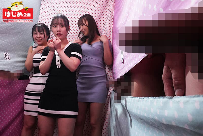 彼女なら彼氏のチ○ポ当てられるでしょ！？ずらっと並んだ肉棒から彼チン選んでフェラ抜き！ハズれたら彼氏の前でぶっかけ中出しNTR